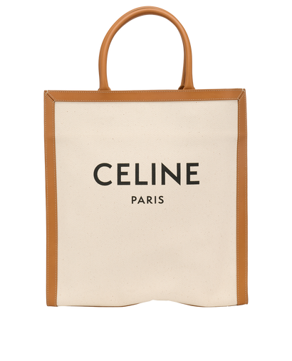 Large Vertical Cabas Tote, &pound;475, Handbags, Cream, Canvas, Front view